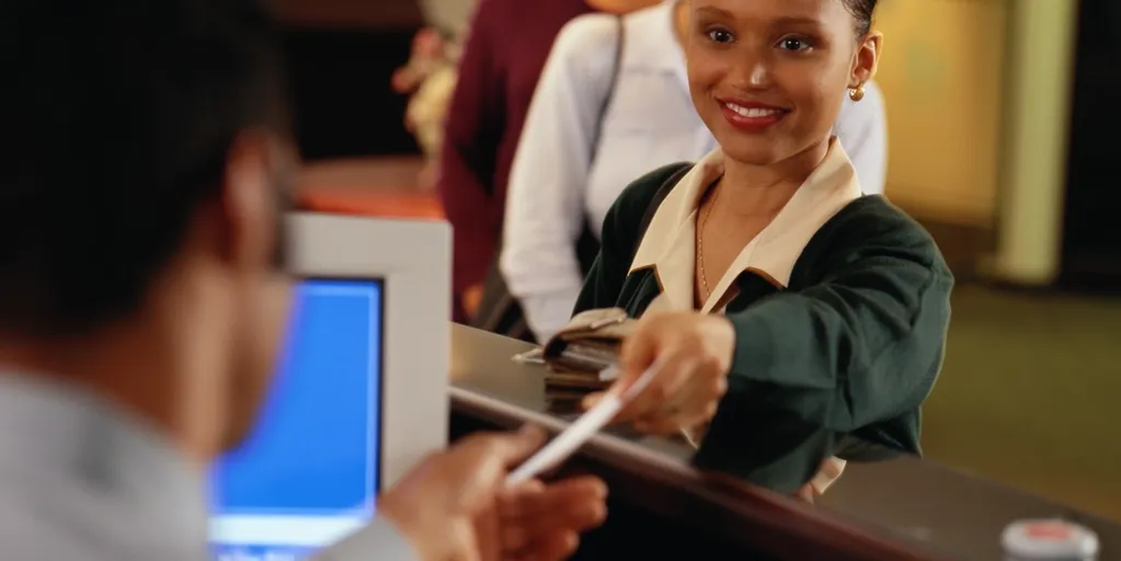 Aomega Cleaning, Bank Cleaning Miami, woman in a bank