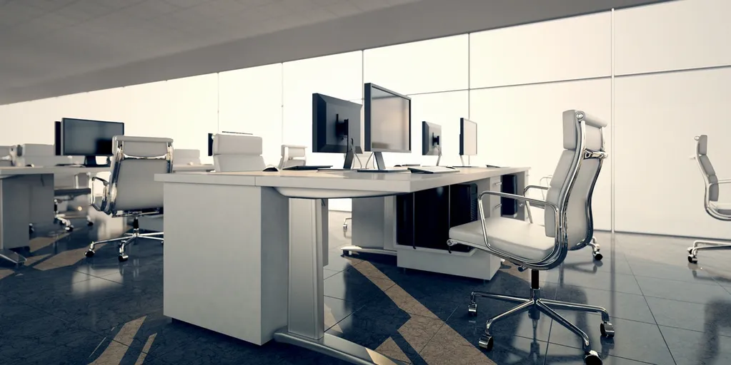 Clean office symbolizing the work of Aomega Cleaning,
    Commercial cleaning of offices in miami